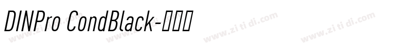DINPro CondBlack字体转换